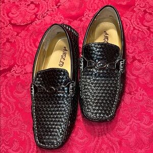 Like New, Angelo Black Horsebit Driving Shoe